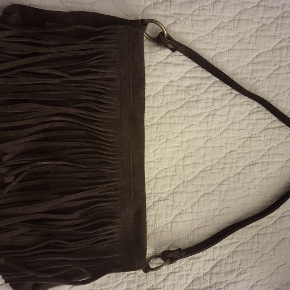 Suede Fringe Bag